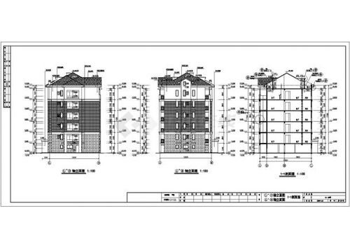 某县五层框架结构住宅楼建筑设计施工图